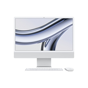 iMac silber mit Retina 4.5k Display Apple M3 8C 61cm (24") 8 GB RAM 256 GB SSD 8-Core GPU Gigabit Ethernet Magic Mouse, Magic Keyboard mit Touch-ID