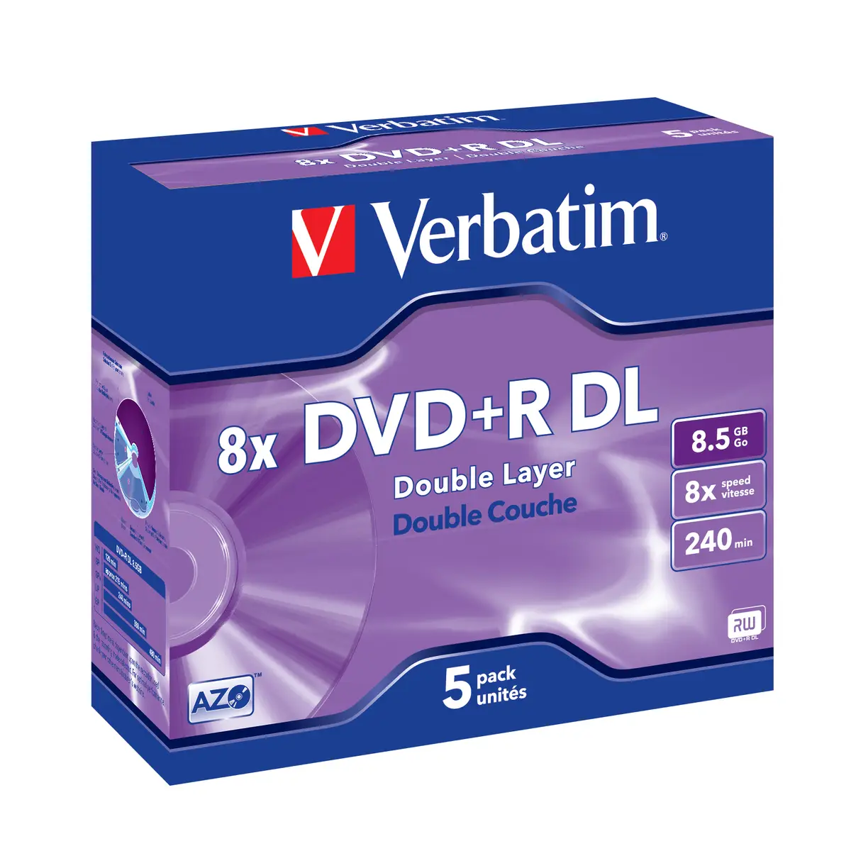 DVD+R 8x Double Layer 8,5 GB JewelCase 5 pieces