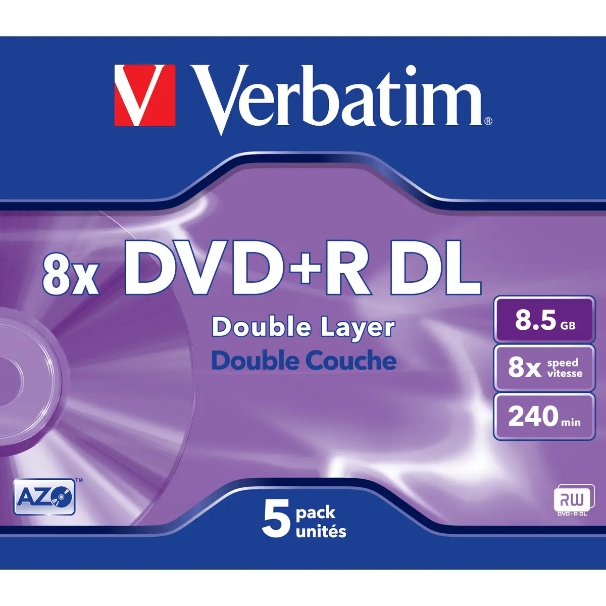 DVD+R 8x Double Layer 8,5 GB JewelCase 5 pieces
