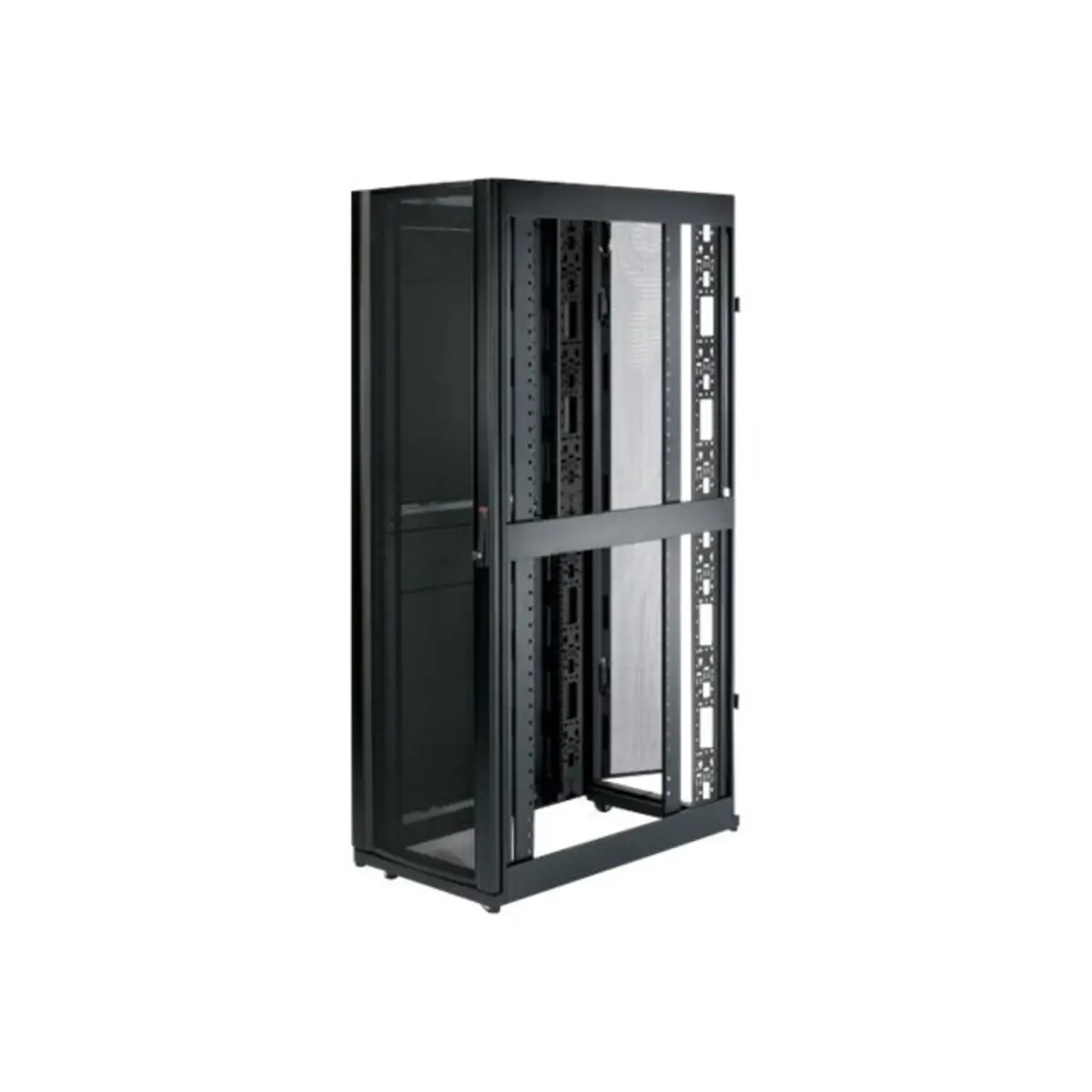 NetShelter SX 42HE, 60cm breit, 107cm tief, schwarz, optimierte Türventilation, abnehmbare und abschließbare Türen/Seitenwände