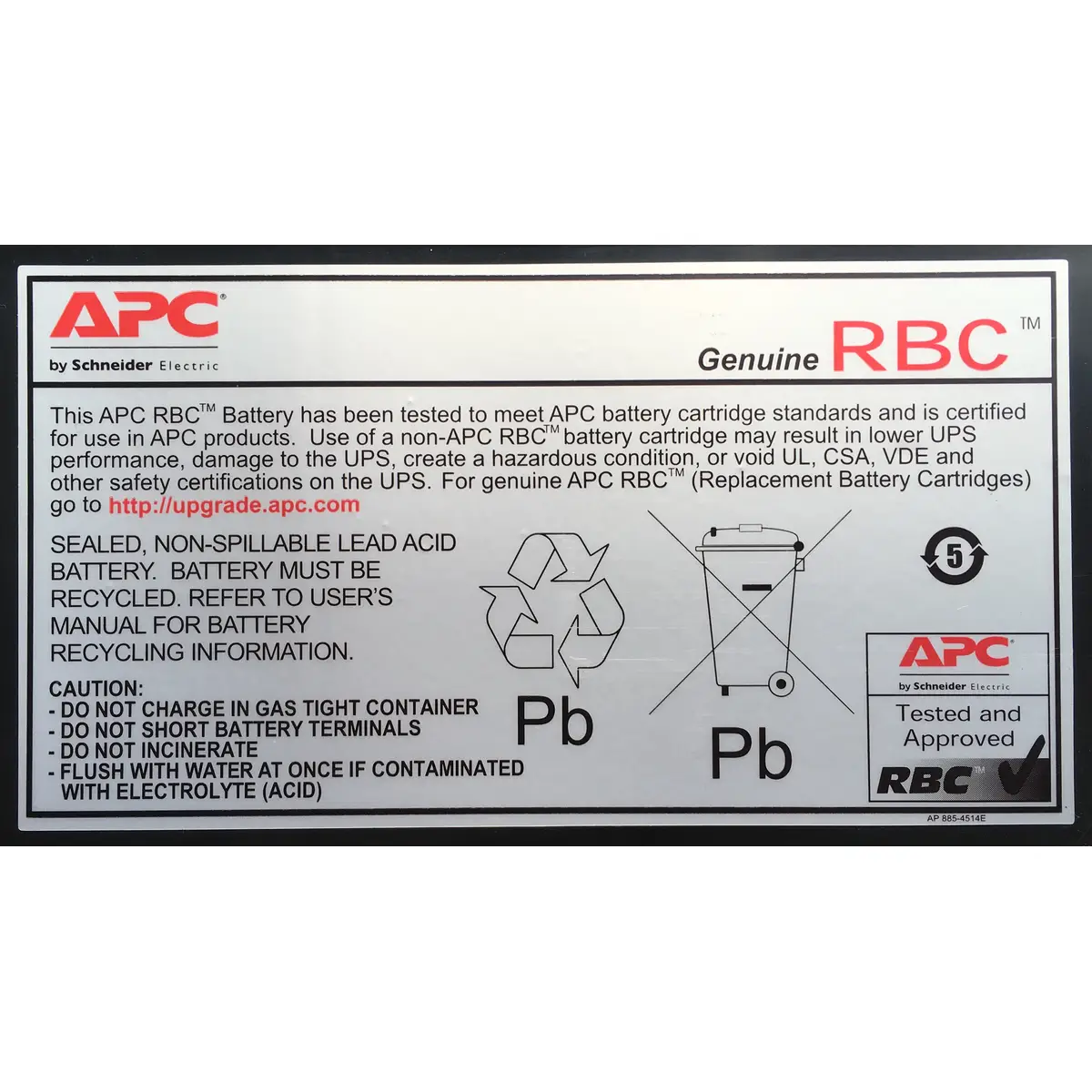 Replacement Battery 816VAh Temp.: 0-40°C Feuchte: 0-95% Lebensdauer 3-5 Jahre
