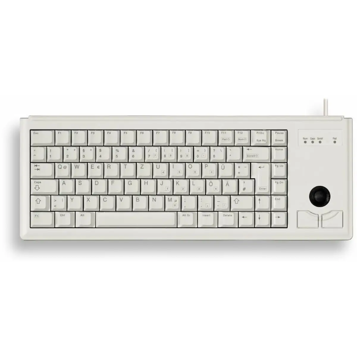 keyboard G84-4400 USB grey keyboard-Layout US-english integr. Trackball