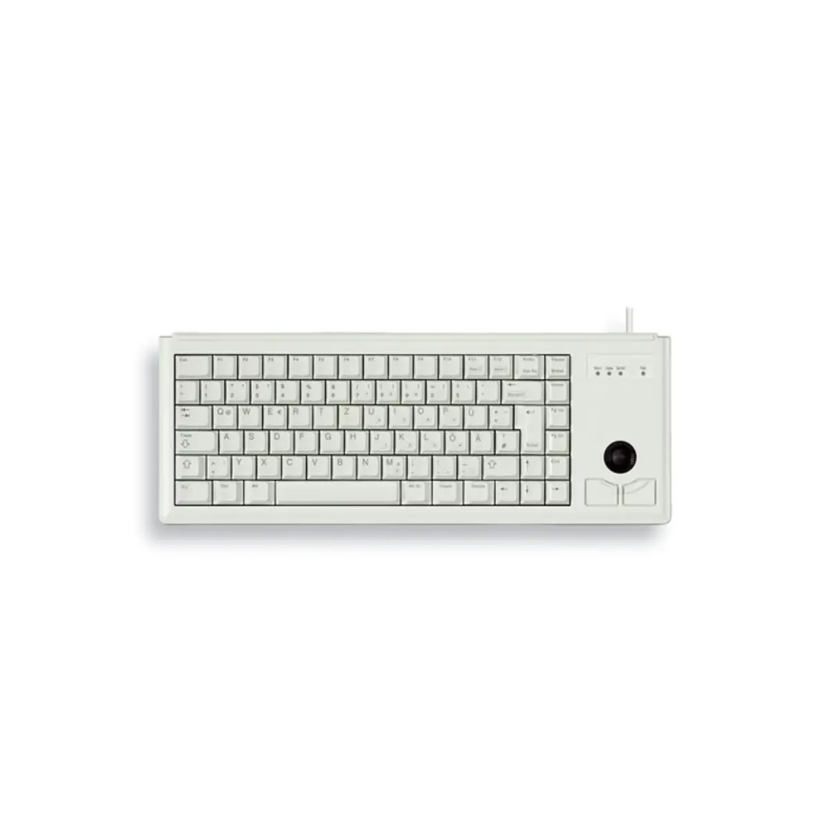 Tastatur G84-4400 USB grau Tastatur-Layout US-Englisch integr. Trackball