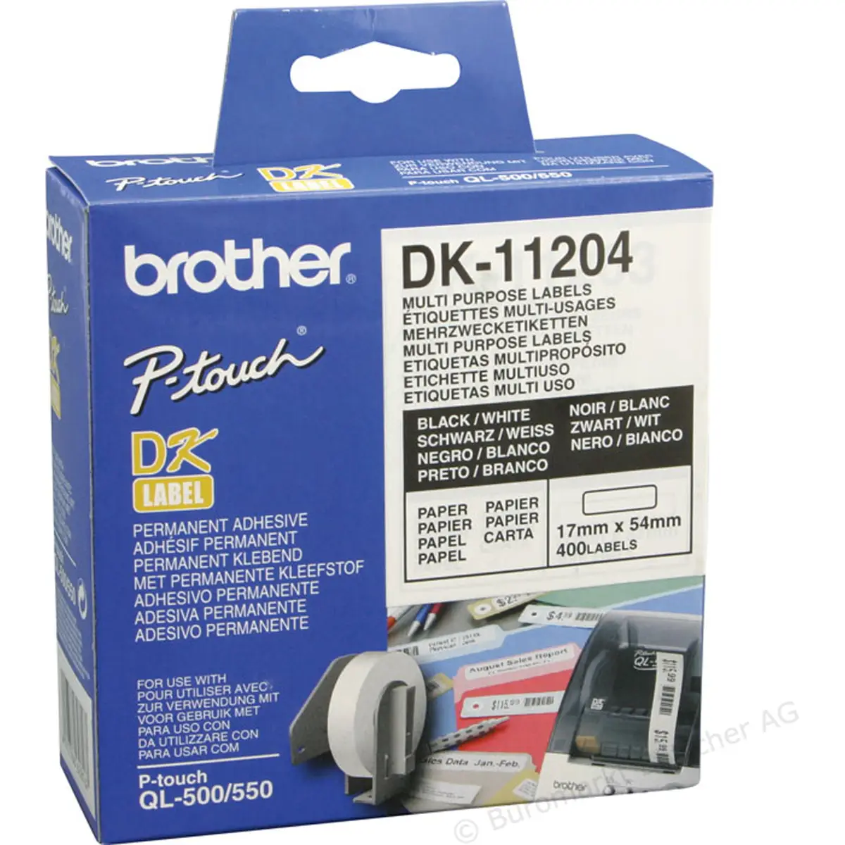 DK11204 Mehrzweck-Etiketten weiß 17x54 400 St.