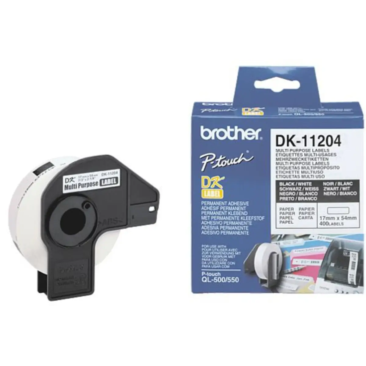 DK11204 Mehrzweck-Etiketten weiß 17x54 400 St.