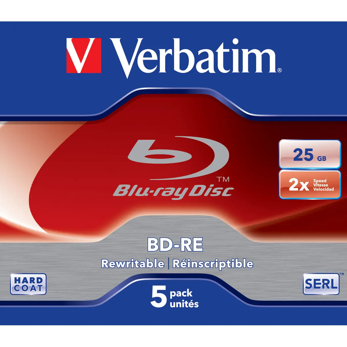 BD-RE 25GB 2x Single Layer 5er Pack