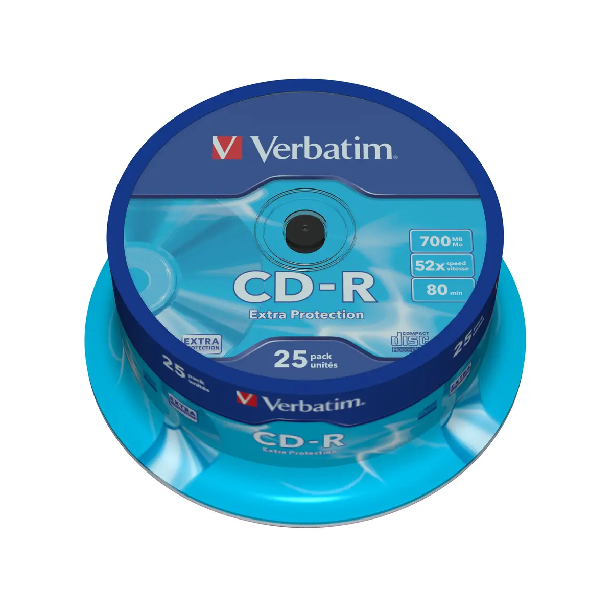 CD-R 700MB 52x 80 min. Spindel 25 Stück nicht bedruckbar