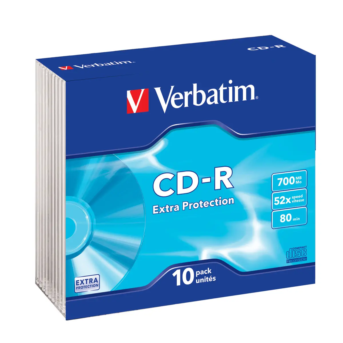 CD-Rohlinge 48x 700MB 80Min Slim Case 10er Pack