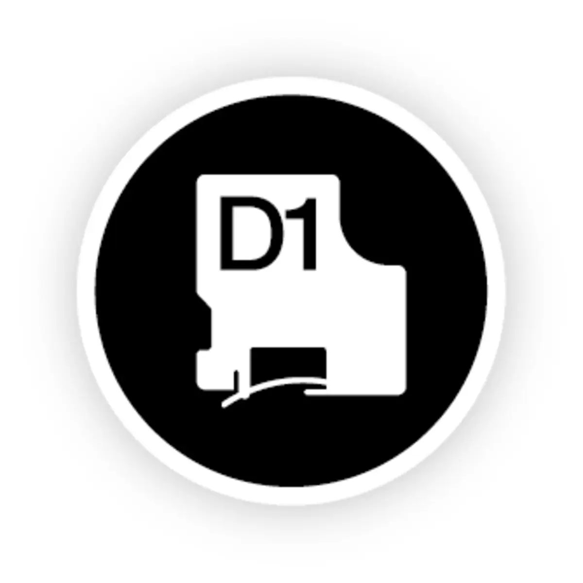 D1 band 12mmx7m black to white 45013