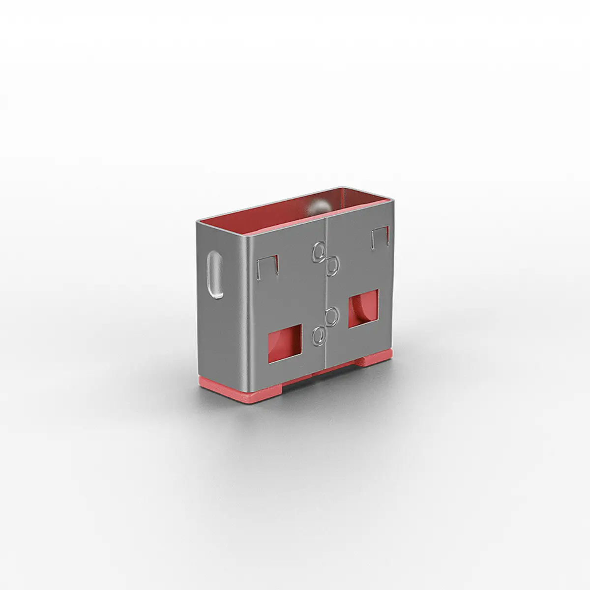 USB Port Schloss ohne Schlüssel Rot 10er Pack