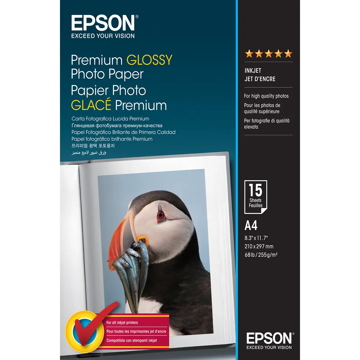 Premium Glossy Photo Paper Best A4 255g/qm 15er Pack