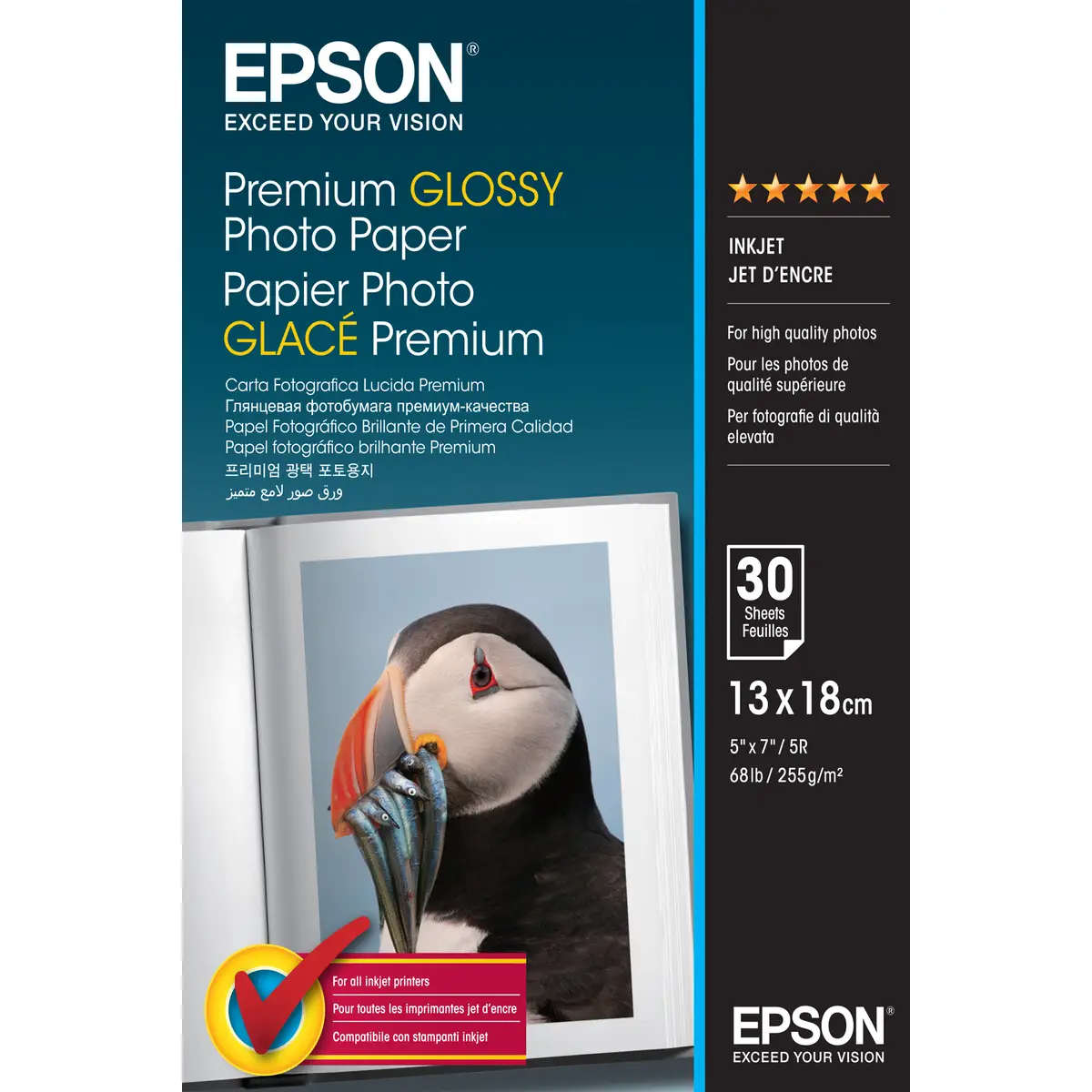 Premium Glossy Photo Paper Best 13x18 255g/qm 30er Pack