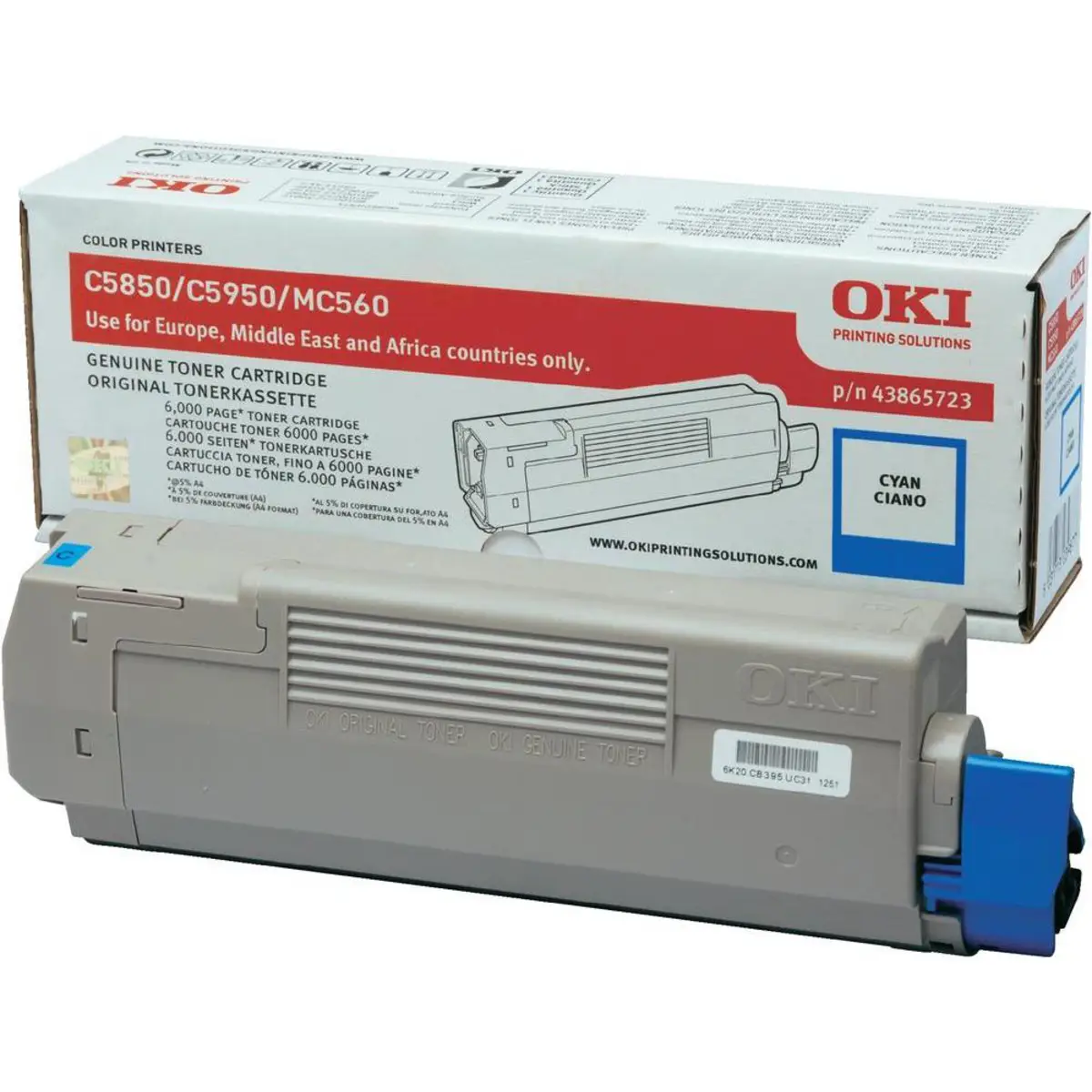 Toner 43865723 ca. 6000 pages cyan