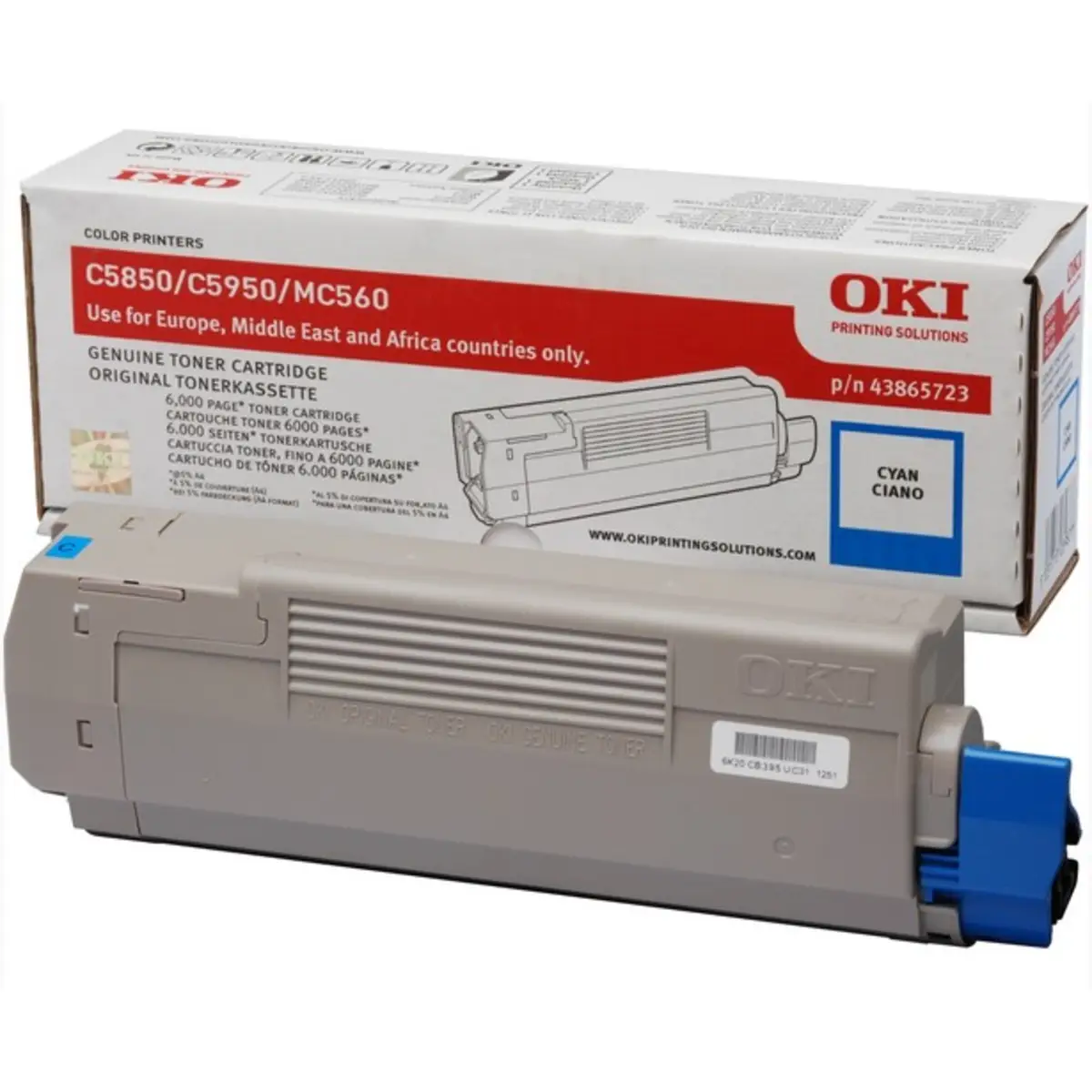 Toner 43865723 ca. 6000 pages cyan