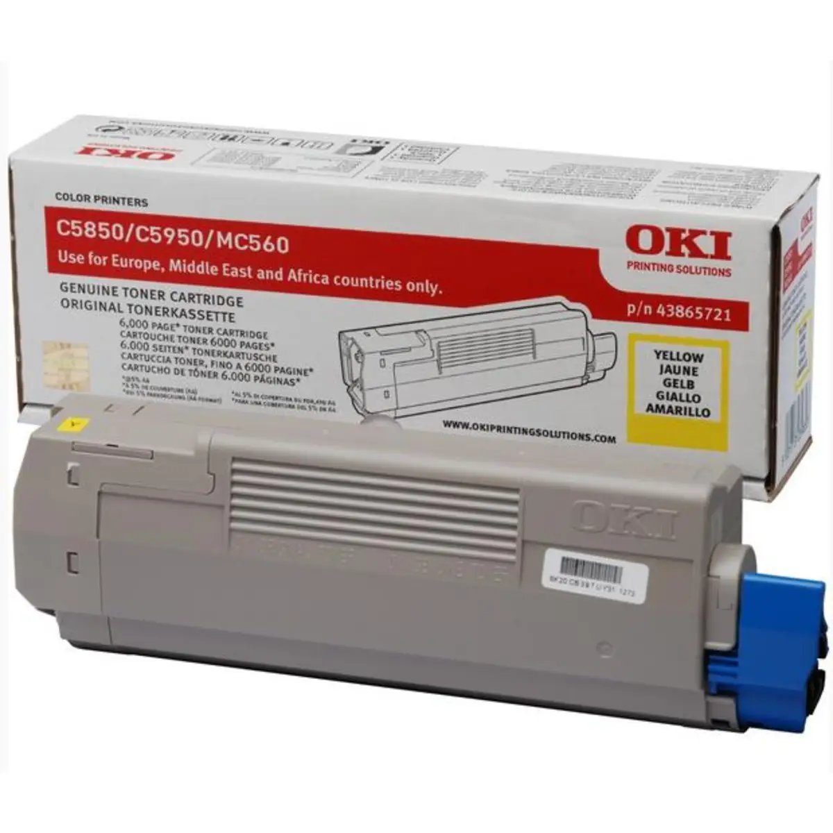 Toner 43865721 ca. 6000 pages gelb