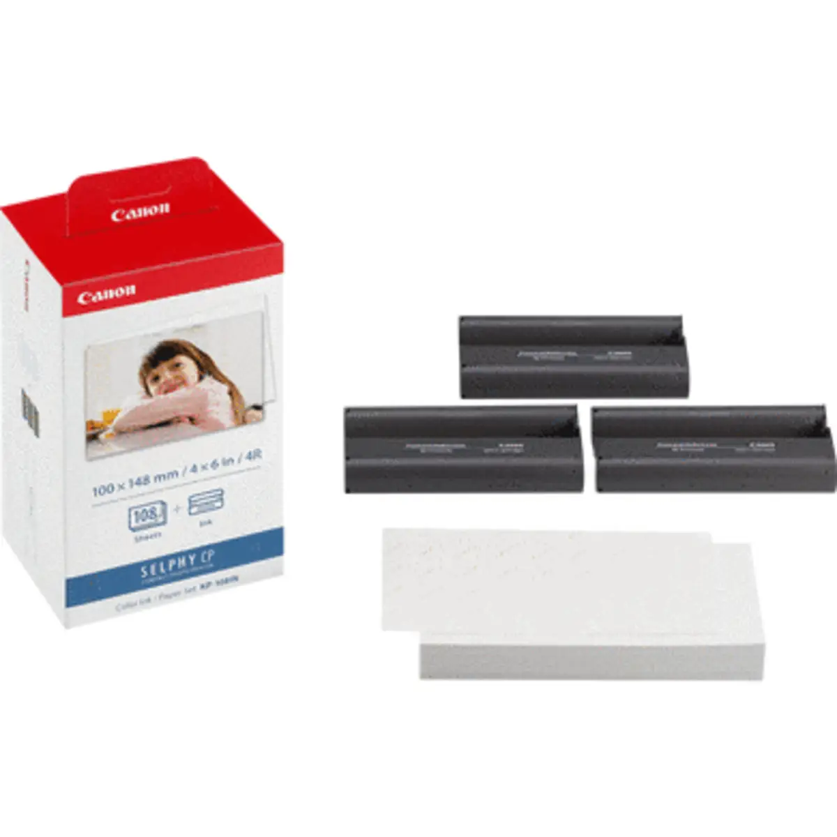 KP-108IN PhotoPaper 10x15 100 Sheet incl colorcartridge 108Sheet for CP series