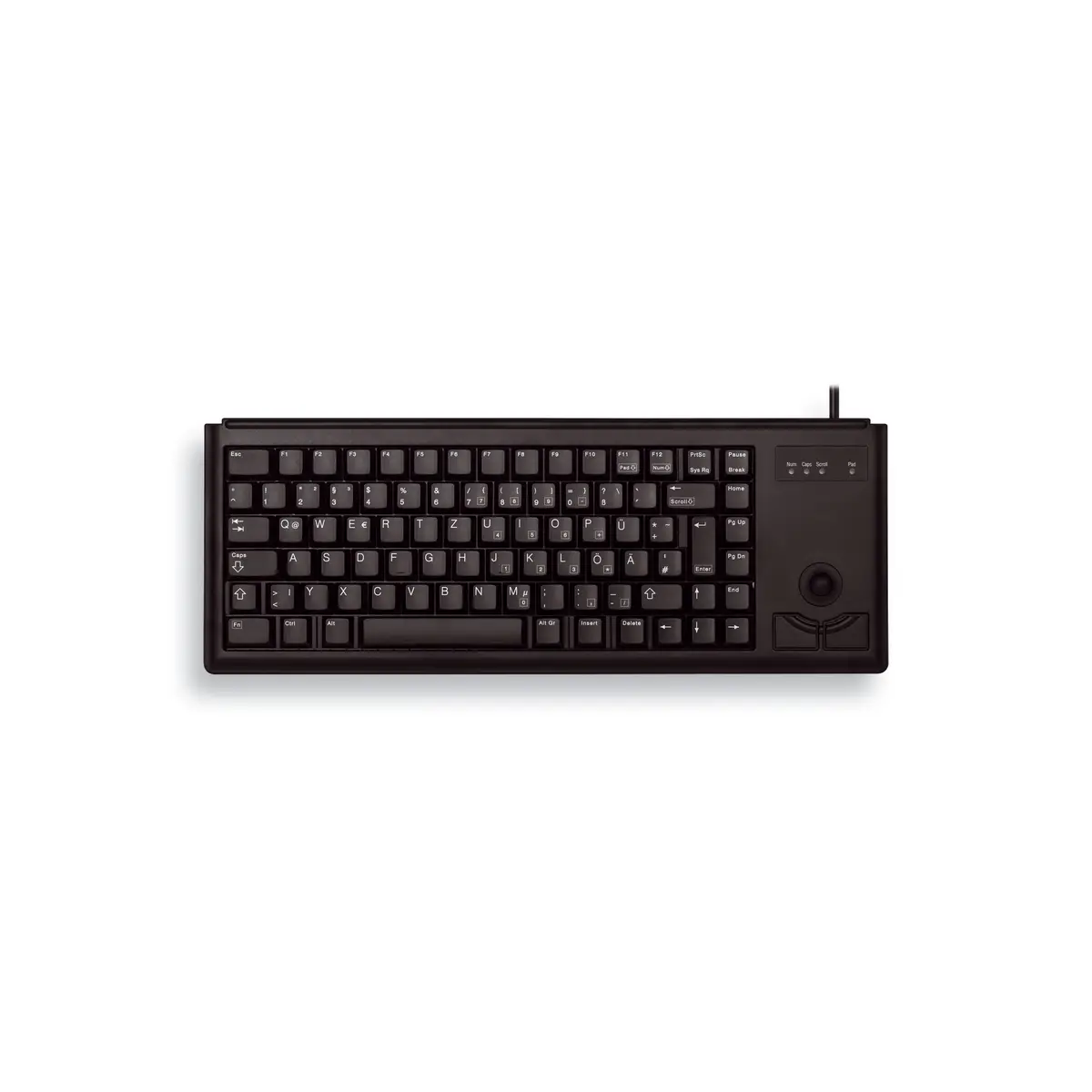 keyboard G84-4400 PS/2 black keyboard-Layout german integr. Trackball