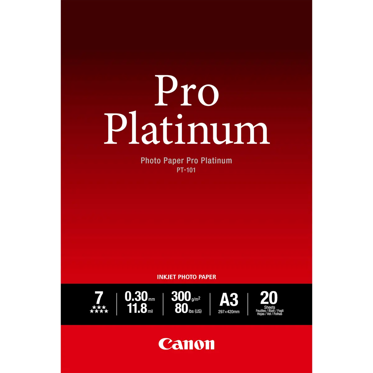 Fotopapier PT-101 A3 300g/qm 297x420mm 20Blatt