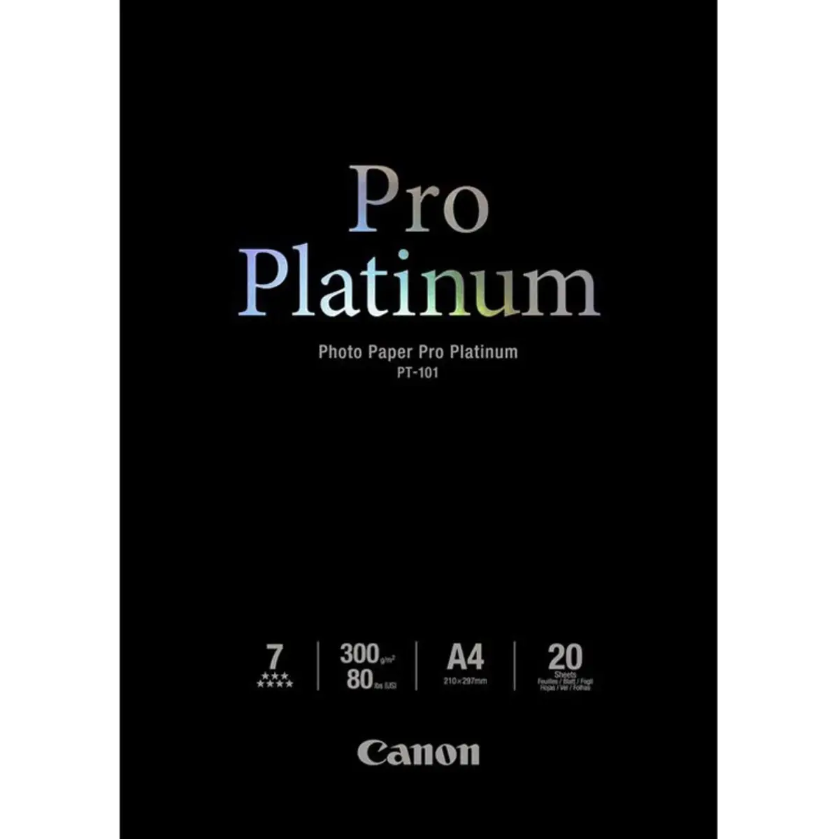 PT-101 Pro Platinum Fotopapier A4 300g 20 Blatt