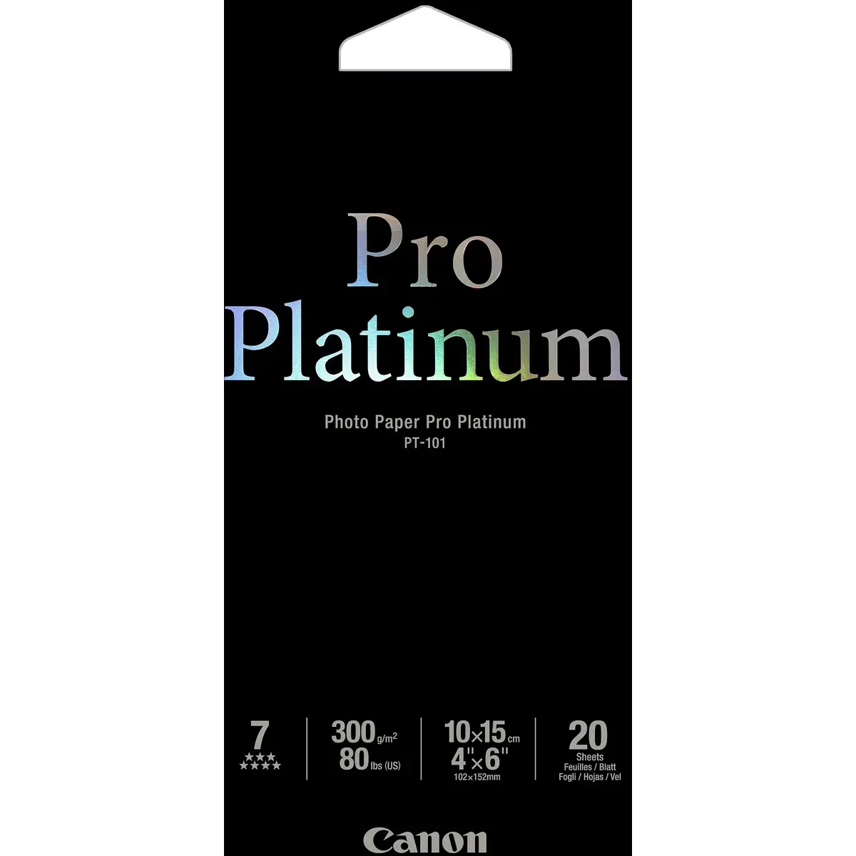 PT-101 Pro Platinum Fotopapier 10x15 300g 20Blatt