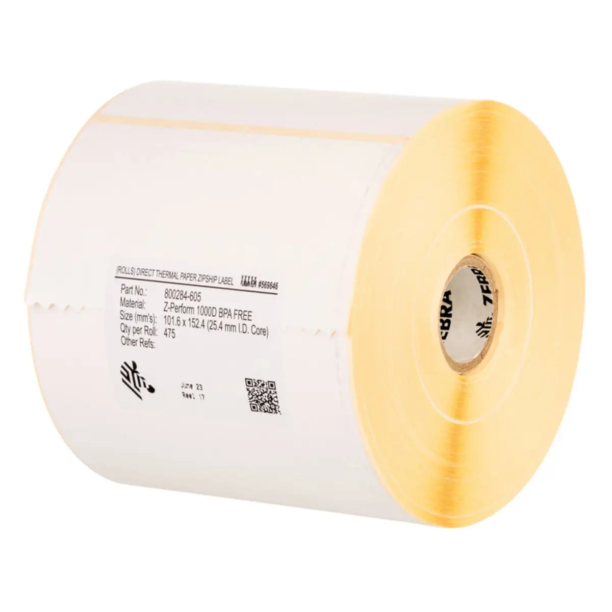 Z-Perform 1000T NormalPaper 102x152mm uncoated for Desktop-printer 475 Label/Roll VE: 12 pieces