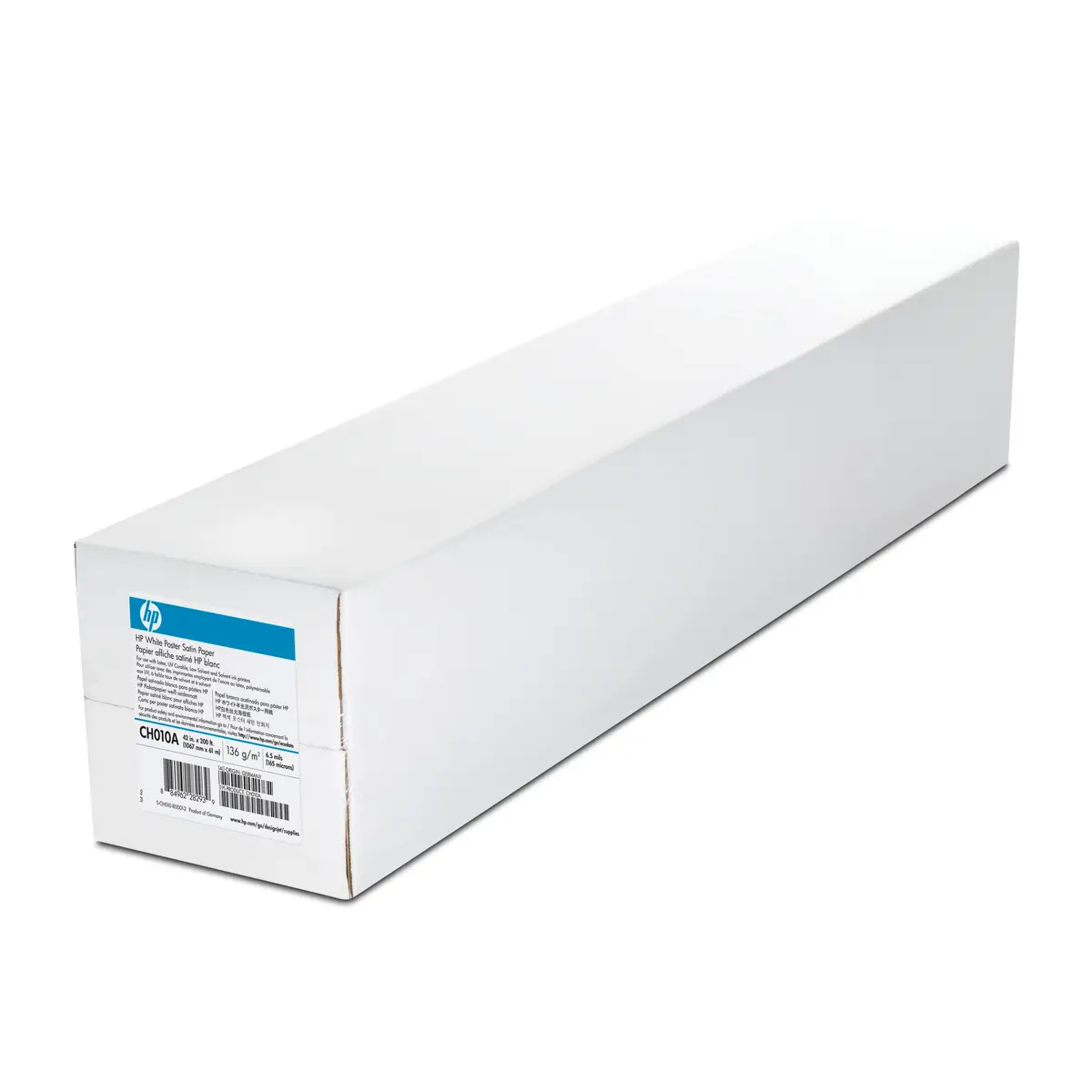 White Satin Poster Paper 106,7cmx61m 136g/m2 for DesignJet L25500