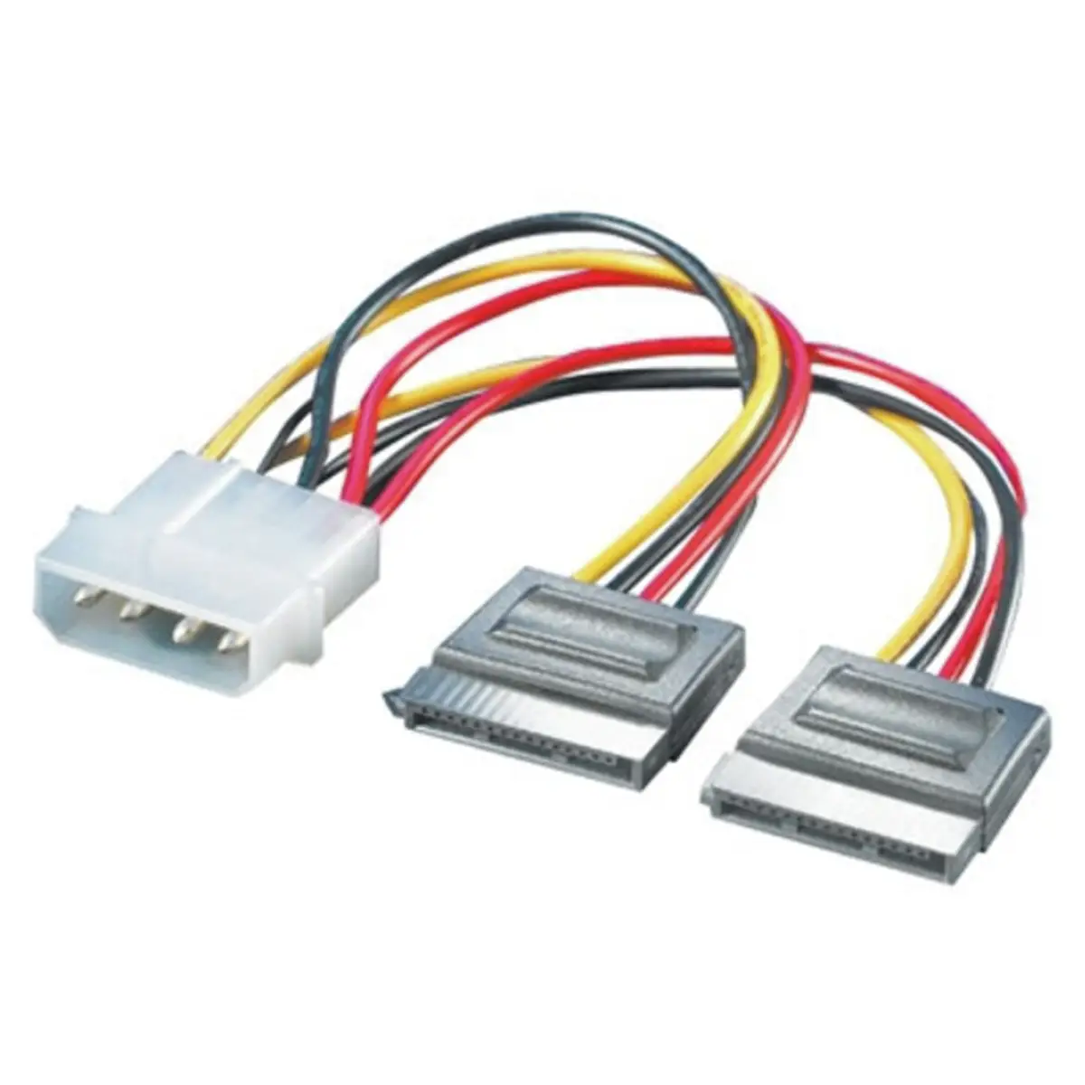 SATA Stromadapter Kabel Molex-Stecker 4pol auf 1xSATA 15pol 15cm