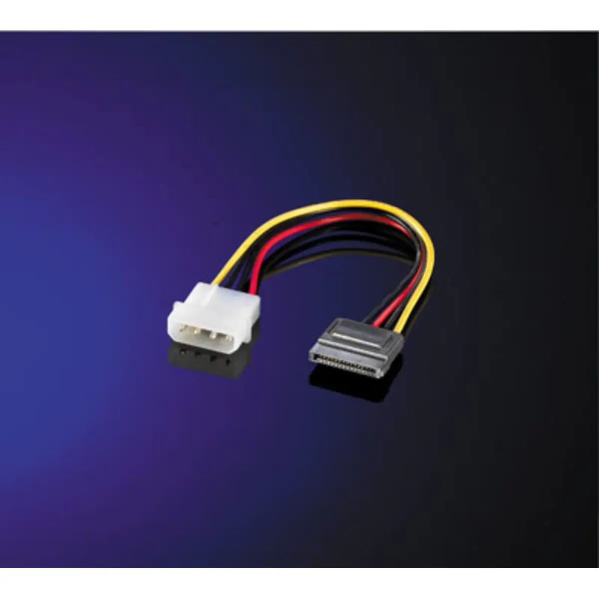 SATA Stromadapter Kabel Molex-Stecker 4pol auf 1xSATA 15pol 15cm