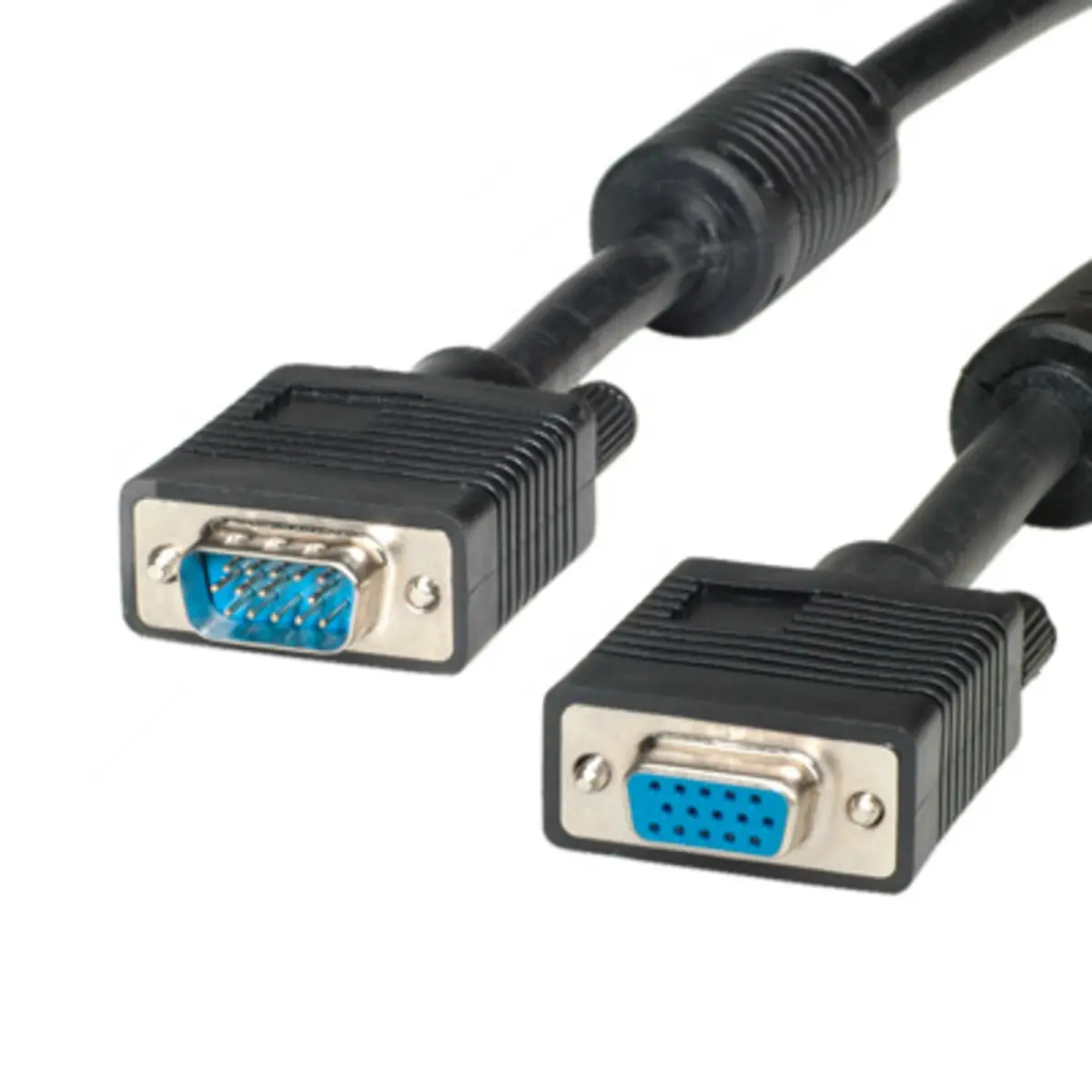 Monitor Verlängerungskabel(3C + 4), HD15 Stecker - HD15 Buchse mit Ferritkern, 10m