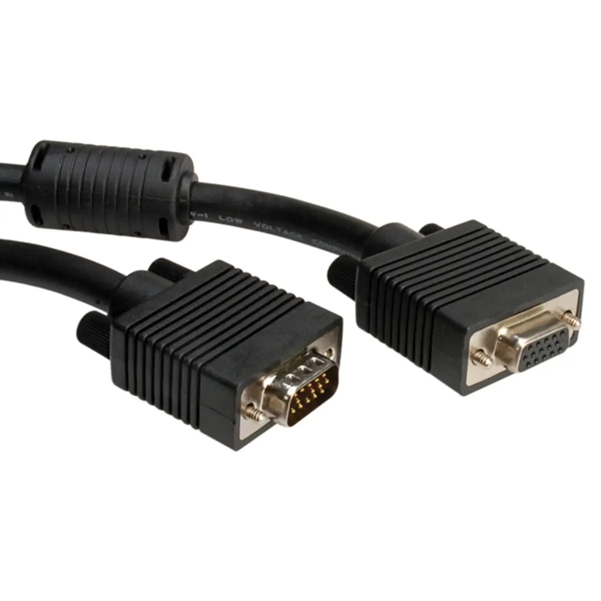 VGA extensionscable HD15 St/Bu with Feritkern 6m
