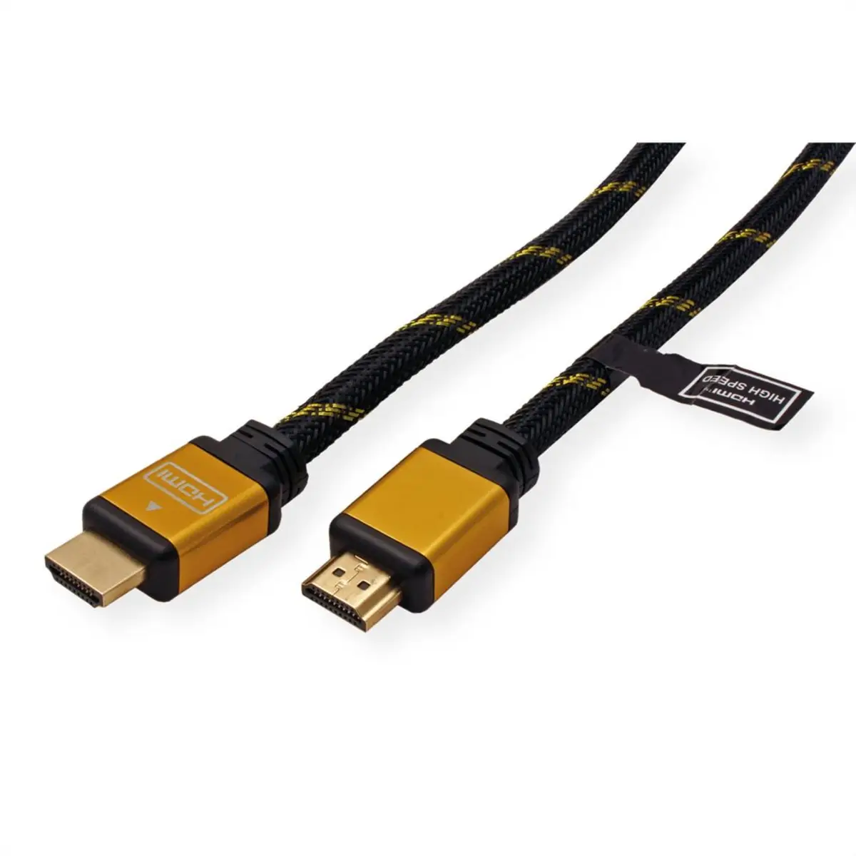 Gold HDMI Kabel Stecker/Stecker Schwarz 2 m