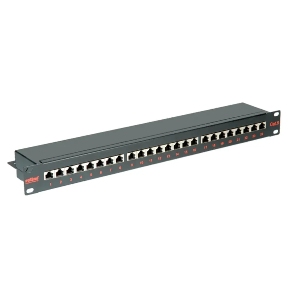 48,3 cm (19'')Patchpanel Cat.6 STP 24x schwarz