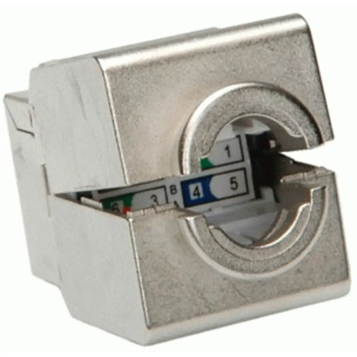 Cat.6/Cl.e Keystone RJ-45 geschirmt silber