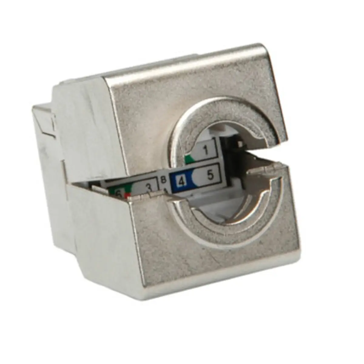 Cat.6/Cl.e Keystone RJ-45 geschirmt silber