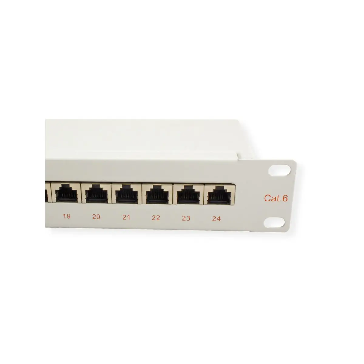 Patch Panel 48,3cm (19'') Cat.6 EIA/TIA 24-Port geschirmt grau
