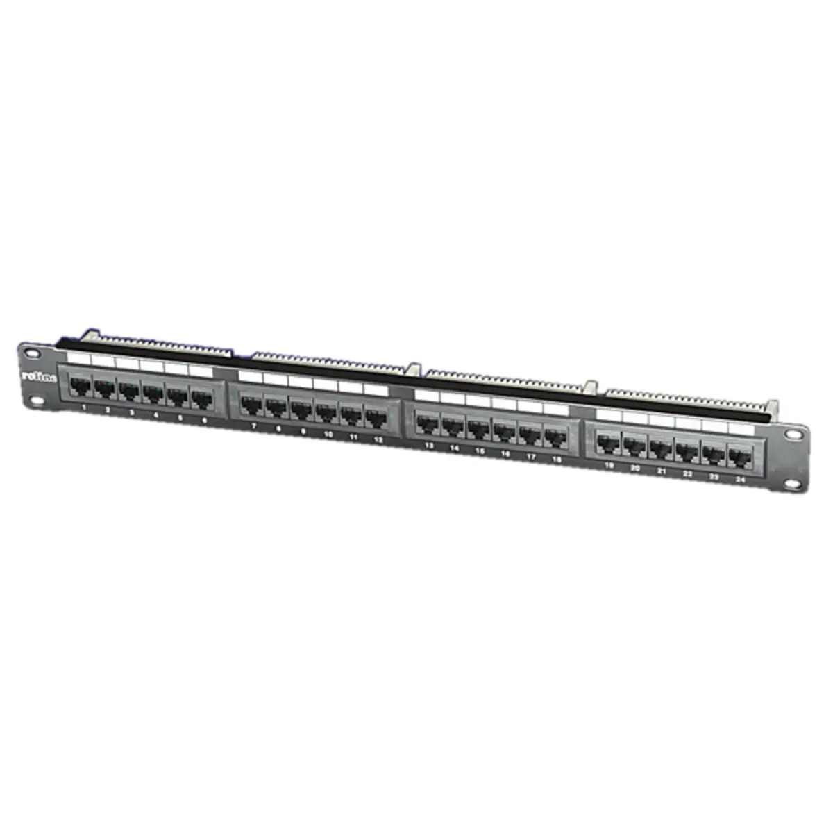 Cat.5e 19''-Panel 24 Ports UTP schwarz