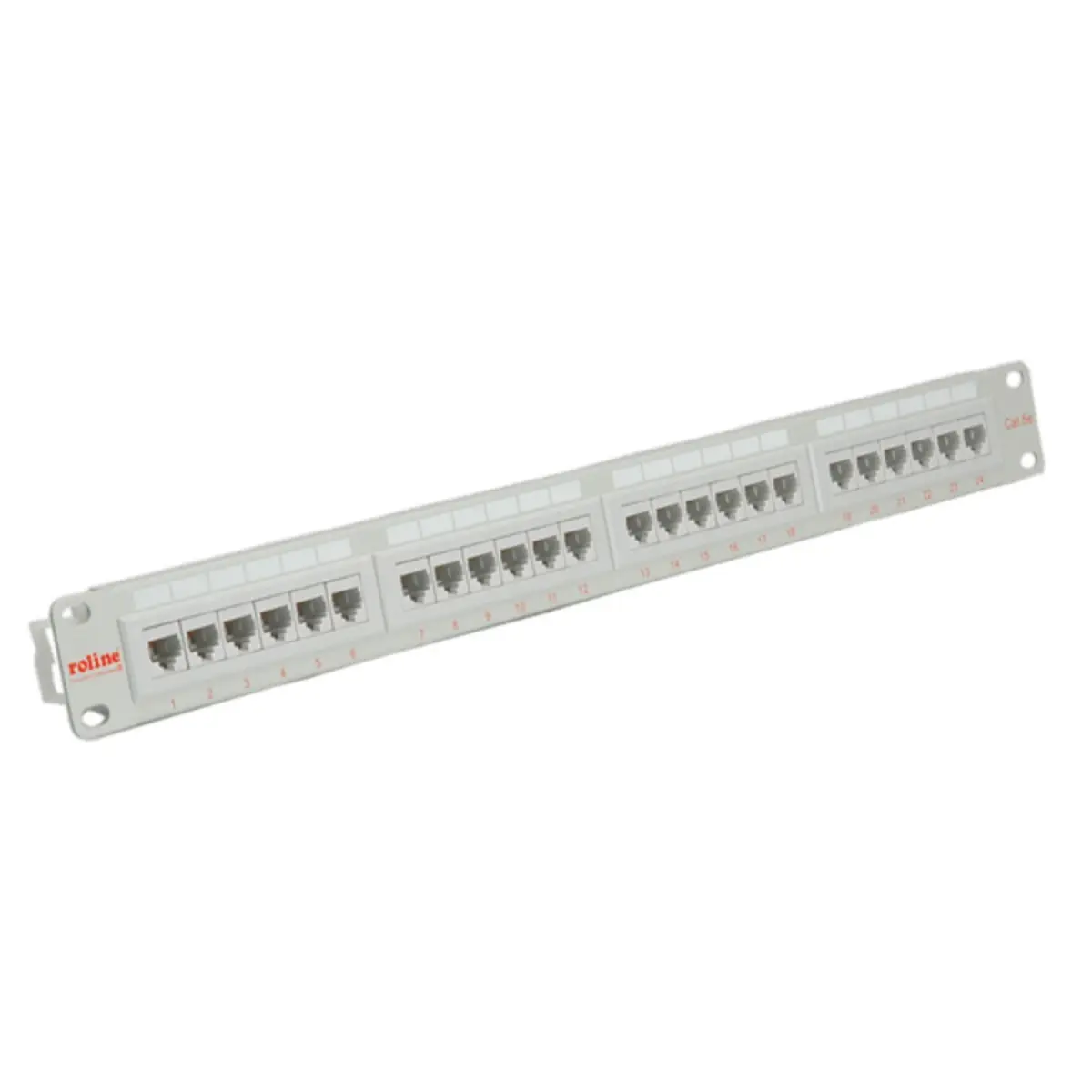 Cat. 5e 19''-Panel 24 Ports UTP lichtgrau