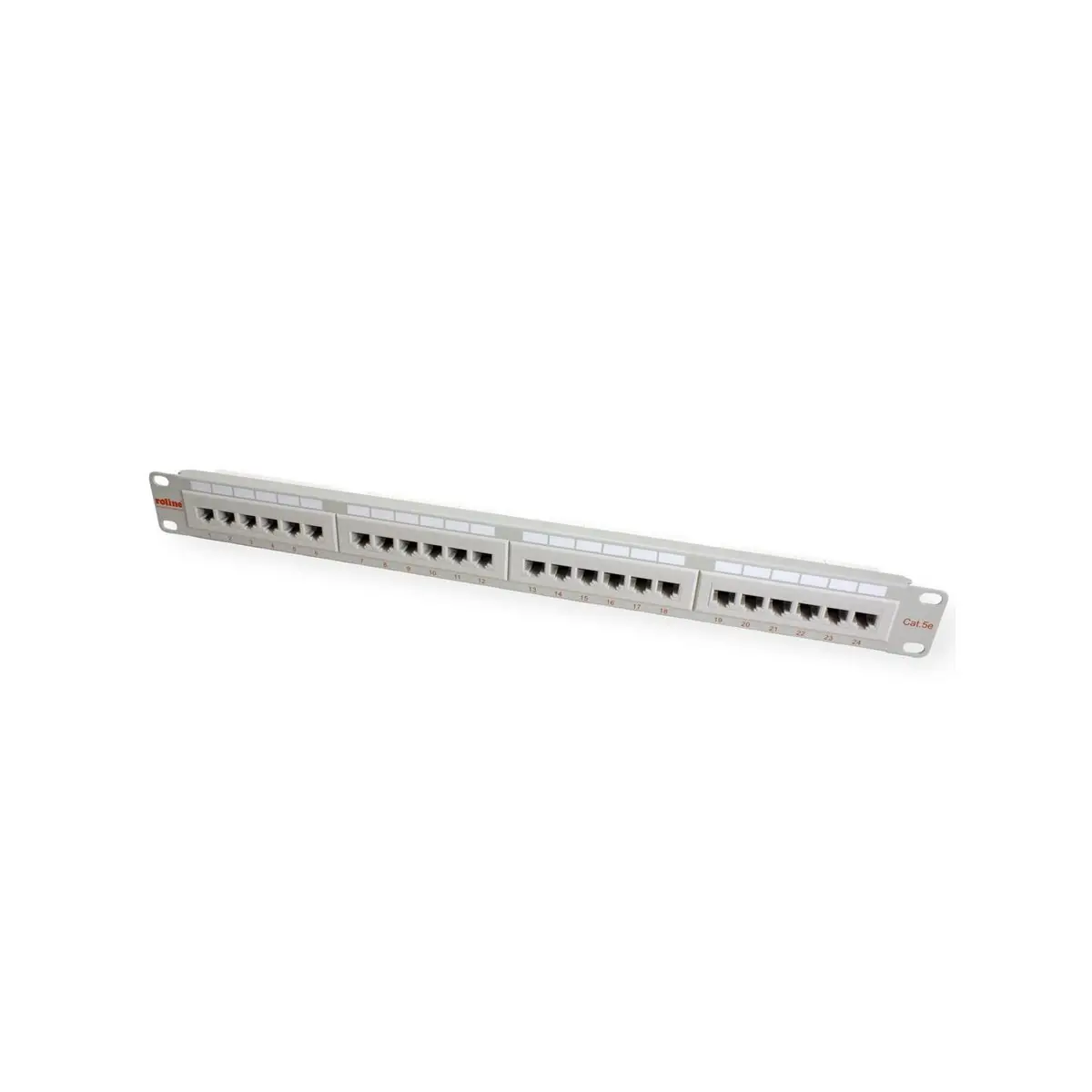 Cat. 5e 19''-Panel 24 Ports UTP lichtgrau