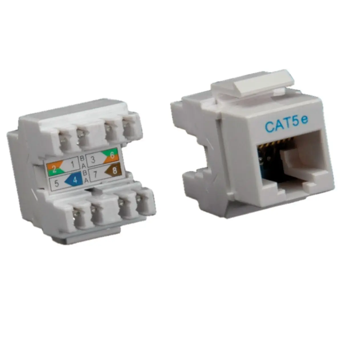 Cat.5e Keystone RJ-45 ungeschirmt lichtgrau