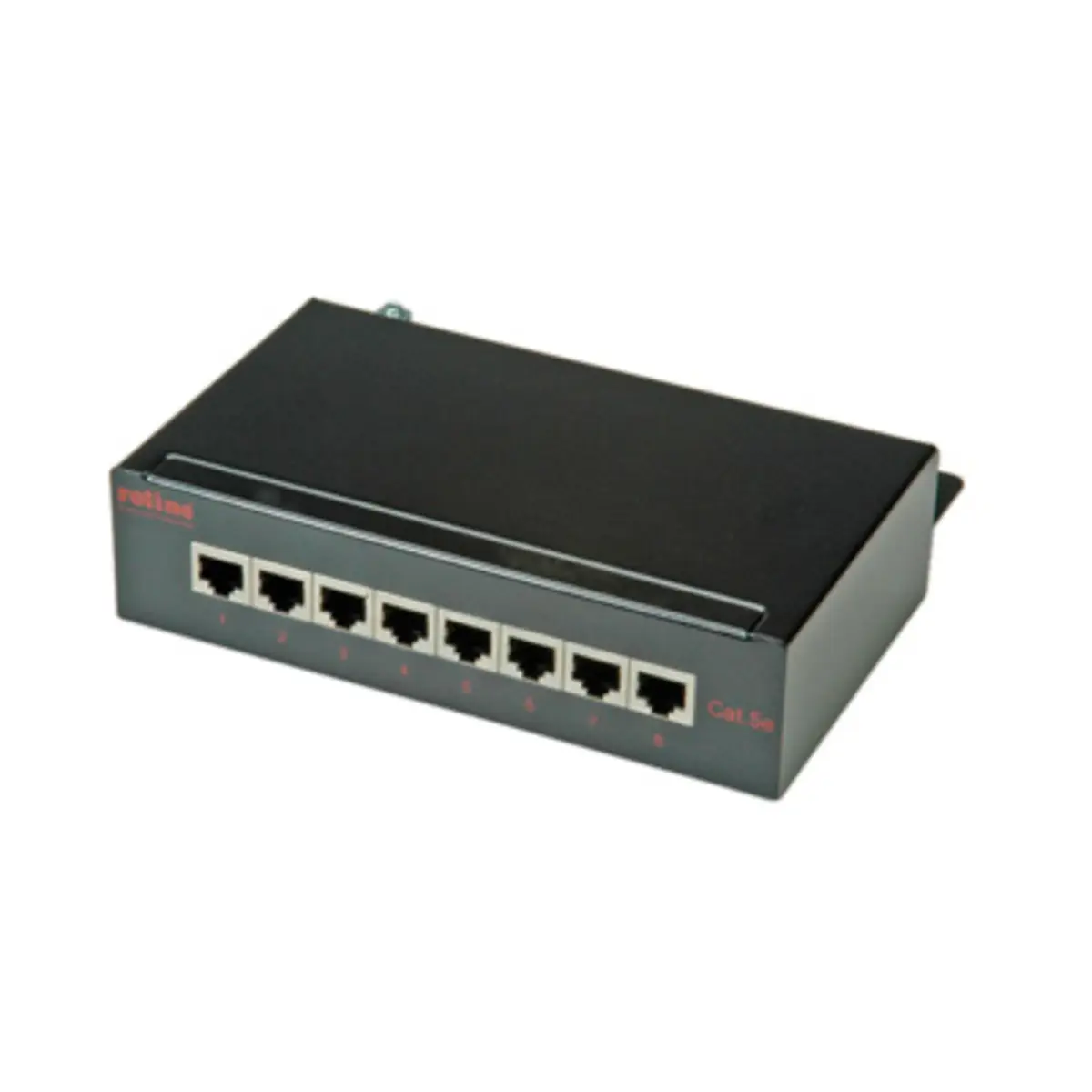 Patchpanel Cat. 5e/Cl.d 8 Ports geschirmt schwarz