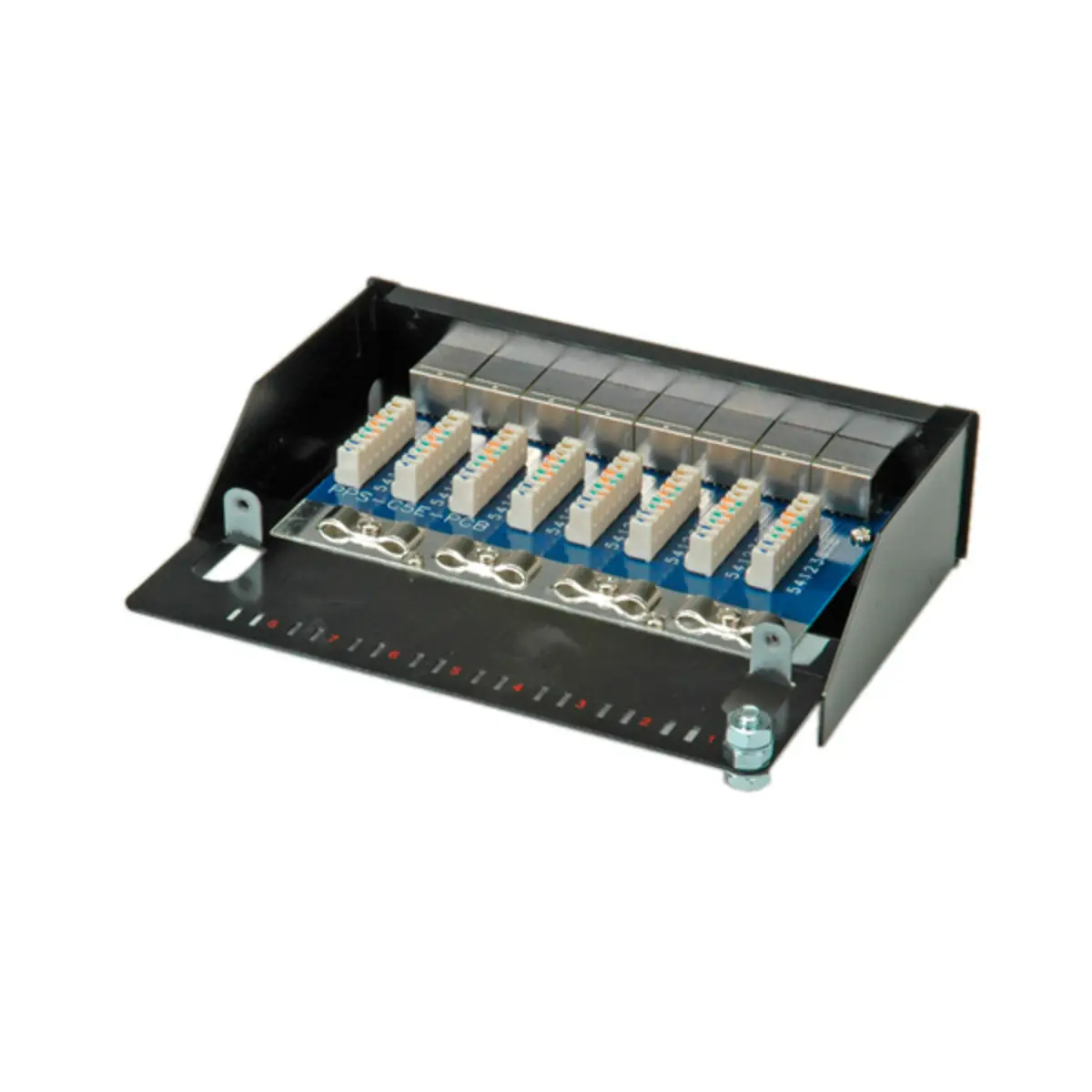 Patchpanel Cat. 5e/Cl.d 8 Ports geschirmt schwarz