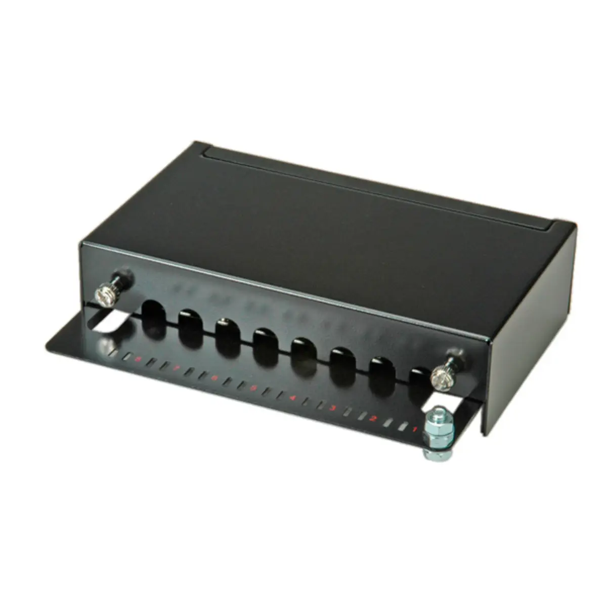 Patchpanel Cat. 5e/Cl.d 8 Ports geschirmt schwarz