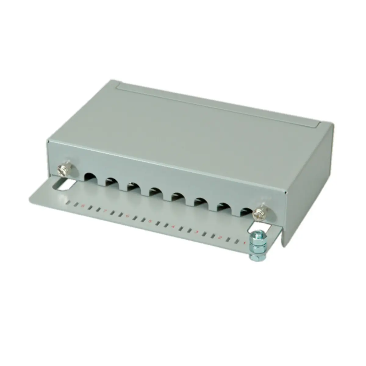 Patchpanel 8 Ports Cat.5e/Cl.d geschirmt lichtgrau