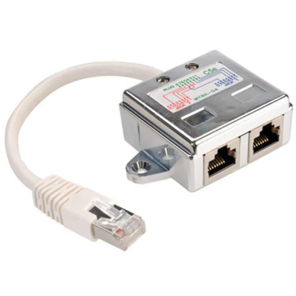 T-Adapter 1xRJ-45/2xRJ-45 STP Cat5e