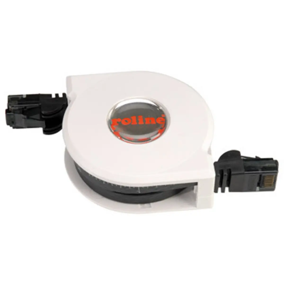 Patchkabel RJ-45 U/UTP Cat6 Schwarz 2m mit Aufrollautomatik