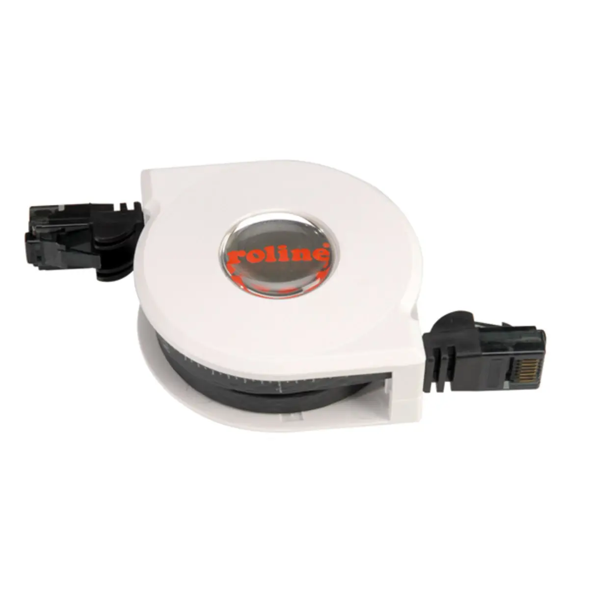 Patchkabel RJ-45 U/UTP Cat6 Schwarz 2m mit Aufrollautomatik