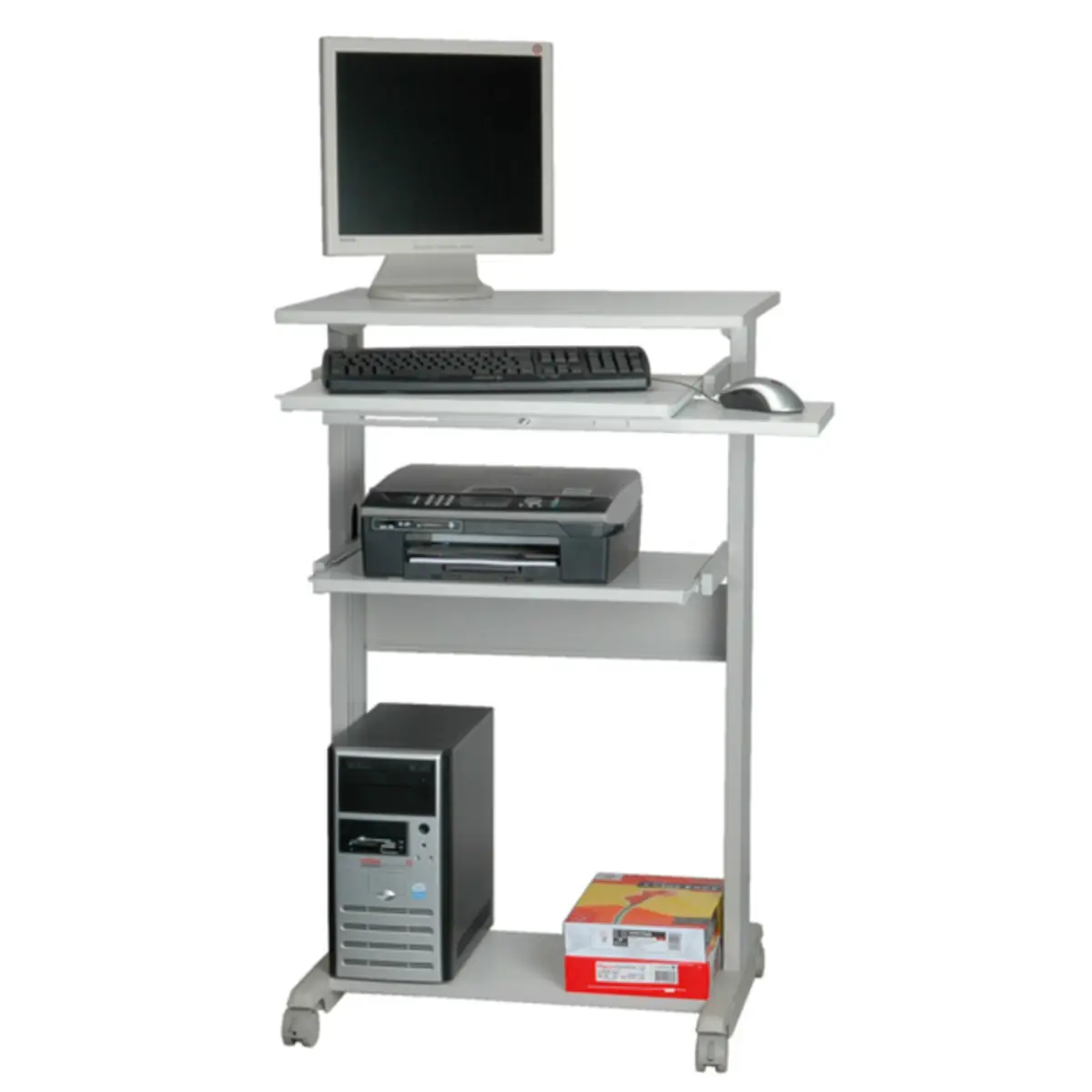 PC-Steh-Arbeitsplatz 110x68x54cm lichtgrau