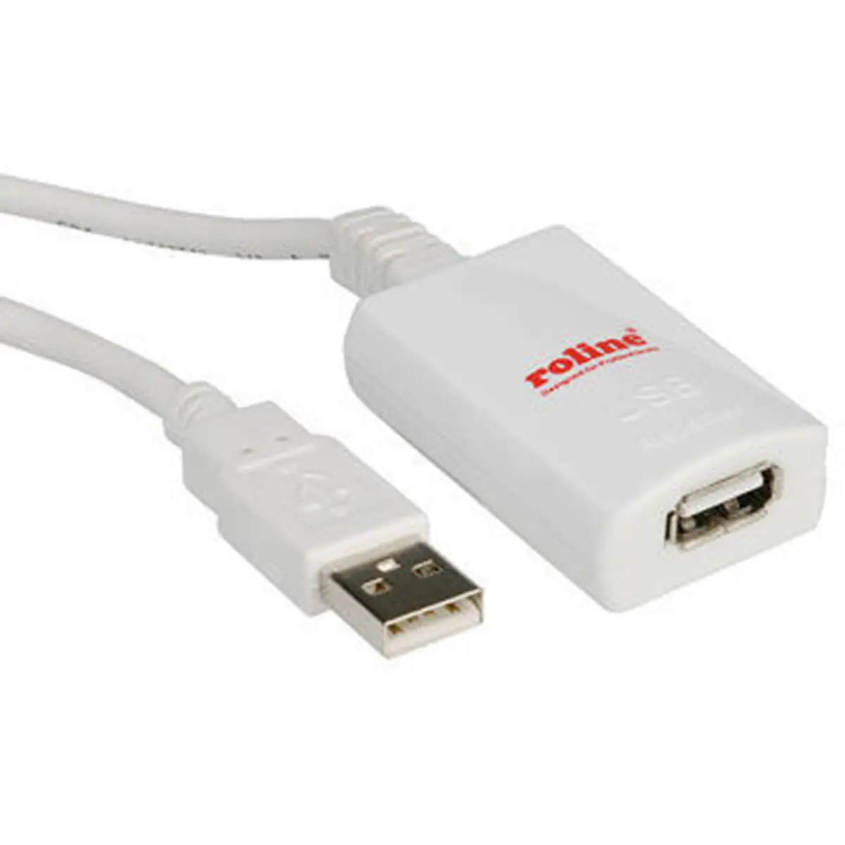 USB2.0 extensionscable plug/socket, black, 5m
