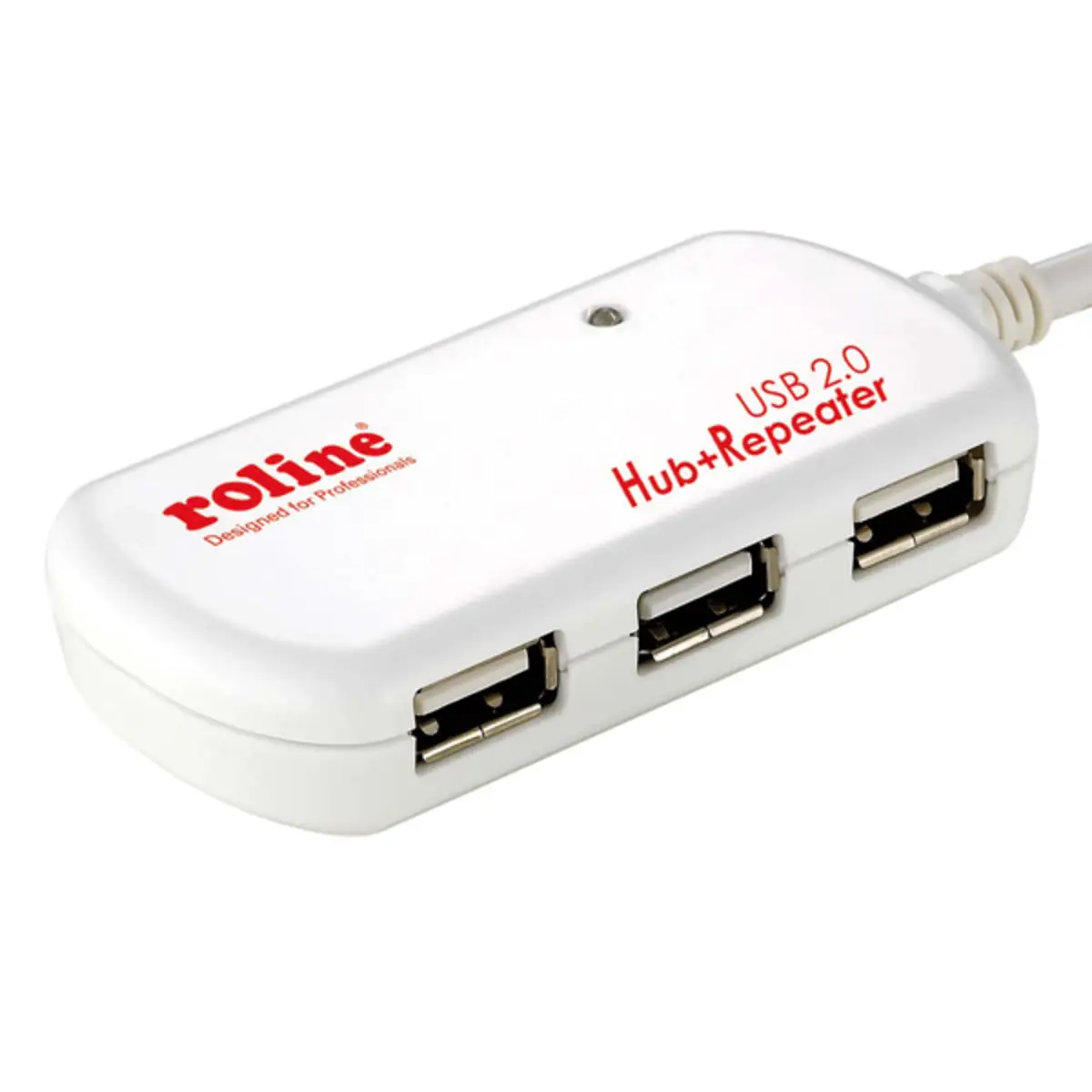 USB2.0 Hub 4 Port with Repeater white external