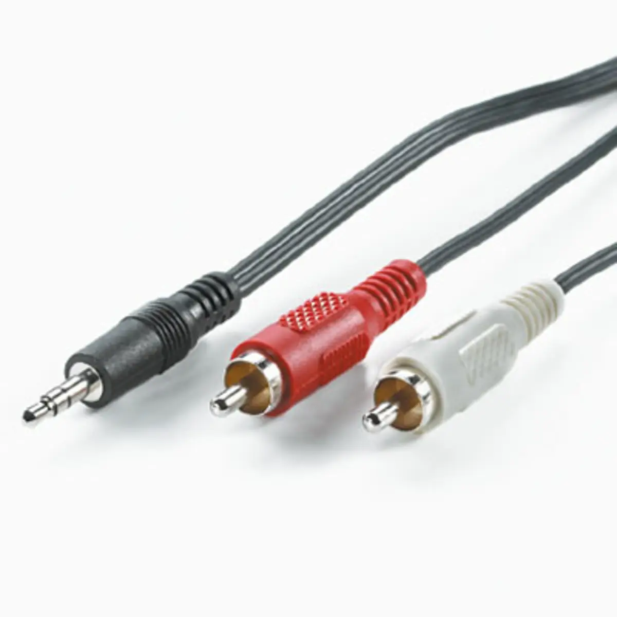 Audiokabel Mini-Phone Stereo 3,5mm - 2xRCA Stecker/Stecker schwarz 1,5m